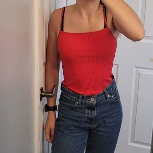 Red Wilfred square neck cami